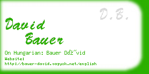 david bauer business card